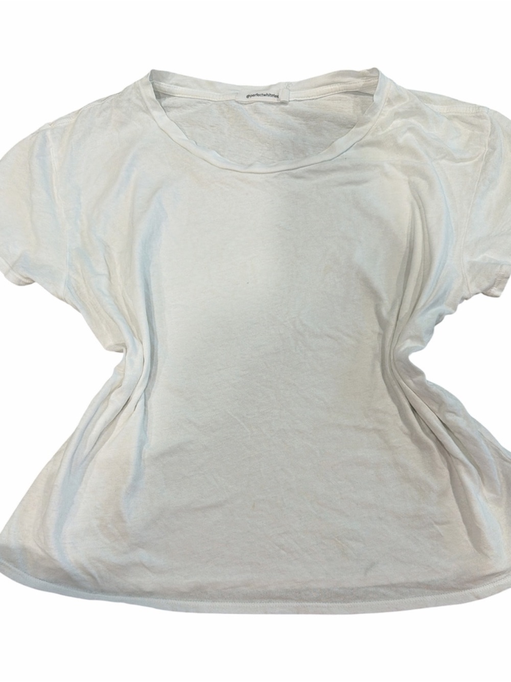 perfectwhitetee Women's White Short Sleeve Crew Tee